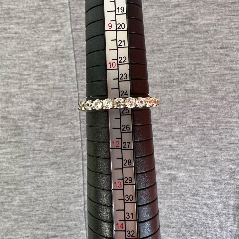 Epiphany Diamonique eternity band CZ 925 gold clad size 11 - Picture 4 of 7